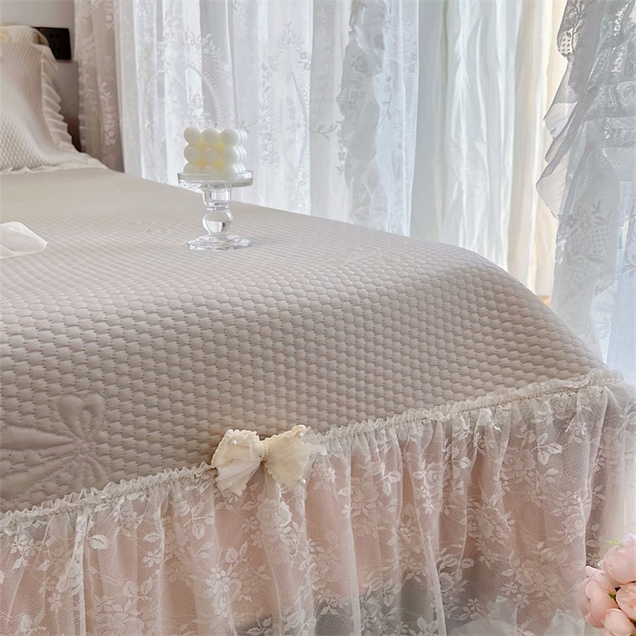 91家纺网 家纺一手货源 找家纺 恋尚羽家纺 2026新款高分子PE凉泡泡大床裙凉感席波浪冰豆豆凉席席子三件套-蝴蝶结系列 蝴蝶结-咖色