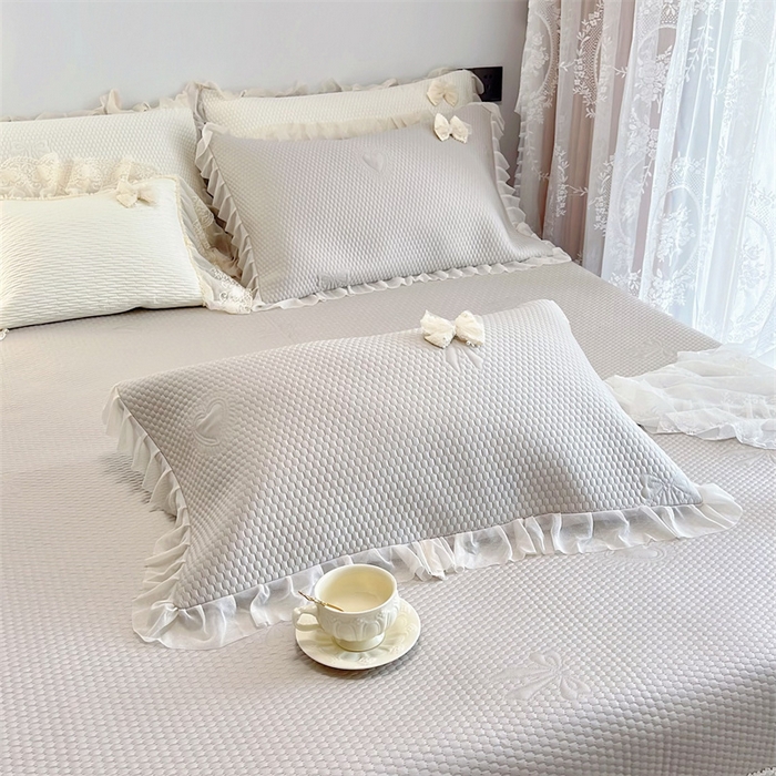 91家纺网 家纺一手货源 找家纺 恋尚羽家纺 2026新款高分子PE凉泡泡大床裙凉感席波浪冰豆豆凉席席子三件套-蝴蝶结系列 蝴蝶结-咖色