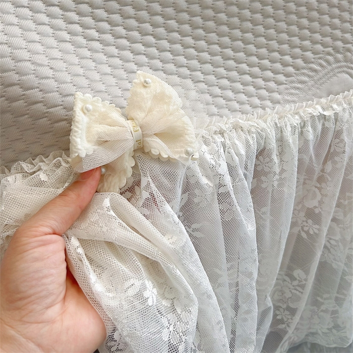 91家纺网 家纺一手货源 找家纺 恋尚羽家纺 2026新款高分子PE凉泡泡大床裙凉感席波浪冰豆豆凉席席子三件套-蝴蝶结系列 蝴蝶结-咖色