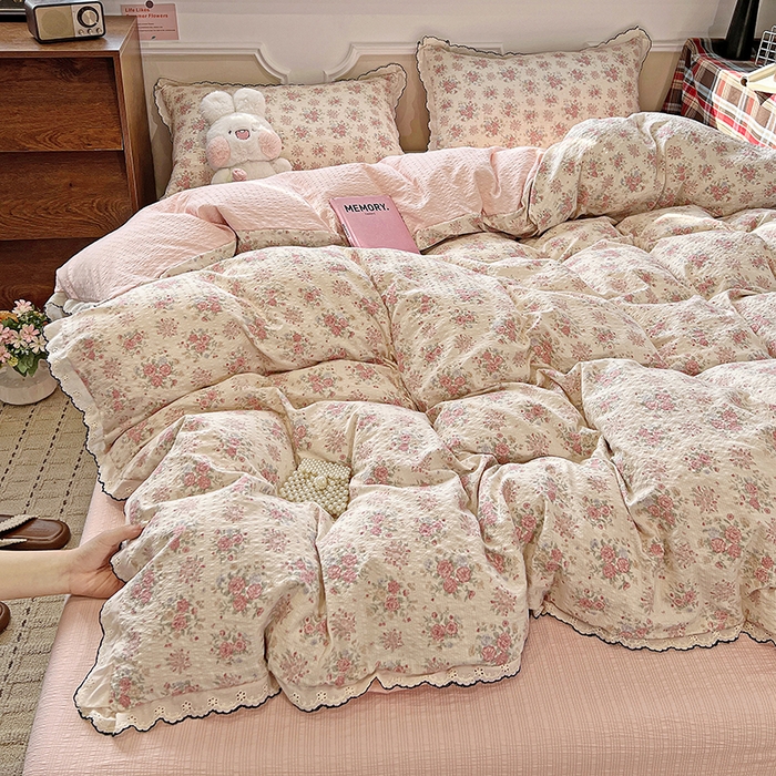 91家纺网 家纺一手货源 找家纺 梦莱斯 2026新款印花夏被四件套 春日限定