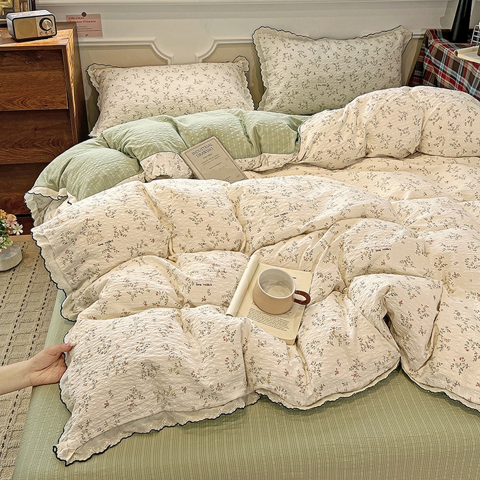 91家纺网 家纺一手货源 找家纺 梦莱斯 2026新款印花夏被四件套 春日