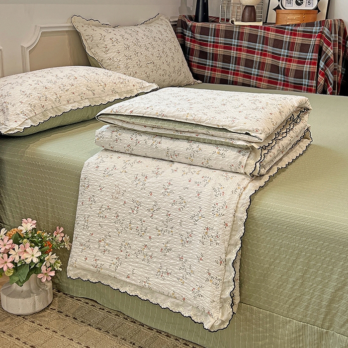 91家纺网 家纺一手货源 找家纺 梦莱斯 2026新款印花夏被四件套 春日