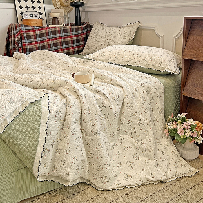 91家纺网 家纺一手货源 找家纺 梦莱斯 2026新款印花夏被四件套 春日