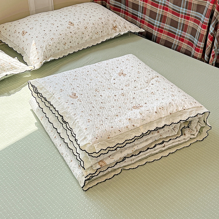 91家纺网 家纺一手货源 找家纺 梦莱斯 2026新款印花夏被四件套 花丛小马