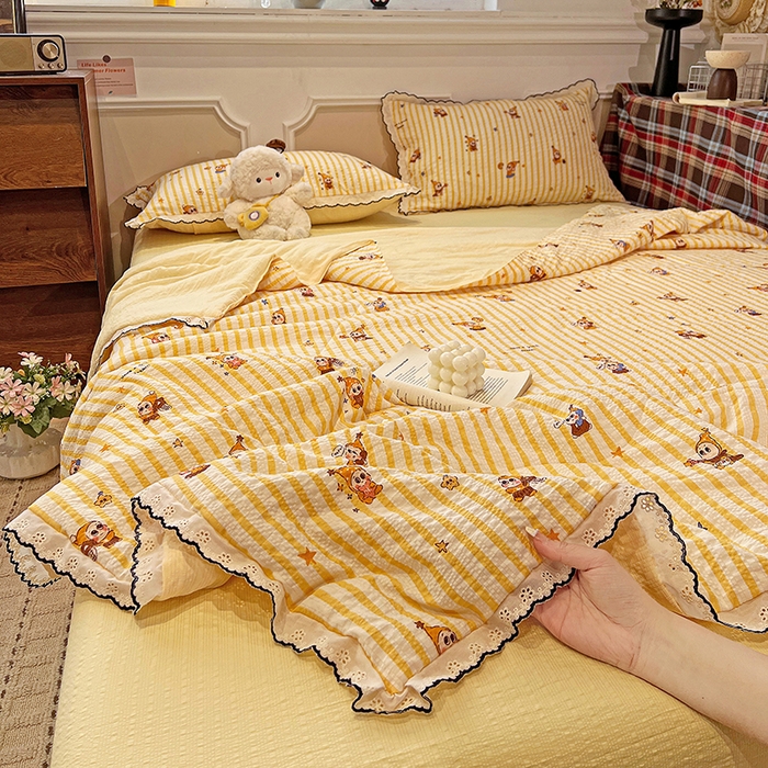 梦莱斯 2026新款印花夏被四件套 可爱星星人