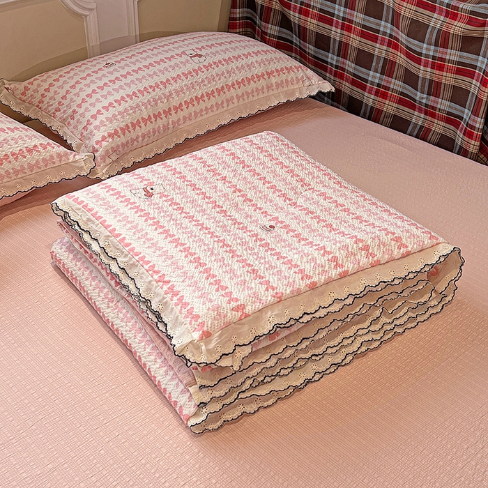 91家纺网 家纺一手货源 找家纺 梦莱斯 2026新款印花夏被四件套 泡芙小狗