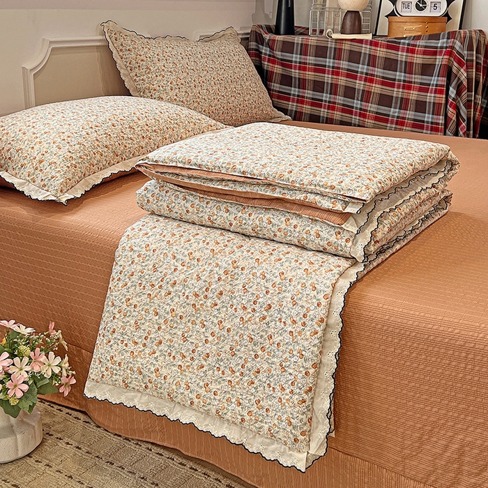 91家纺网 家纺一手货源 找家纺 梦莱斯 2026新款印花夏被四件套 青涩樱桃