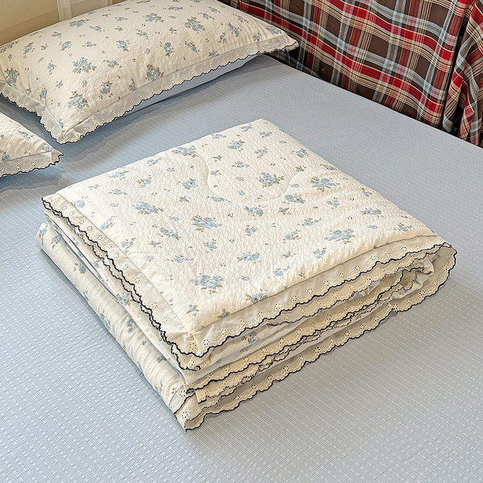 91家纺网 家纺一手货源 找家纺 梦莱斯 2026新款印花夏被四件套 一帘幽梦