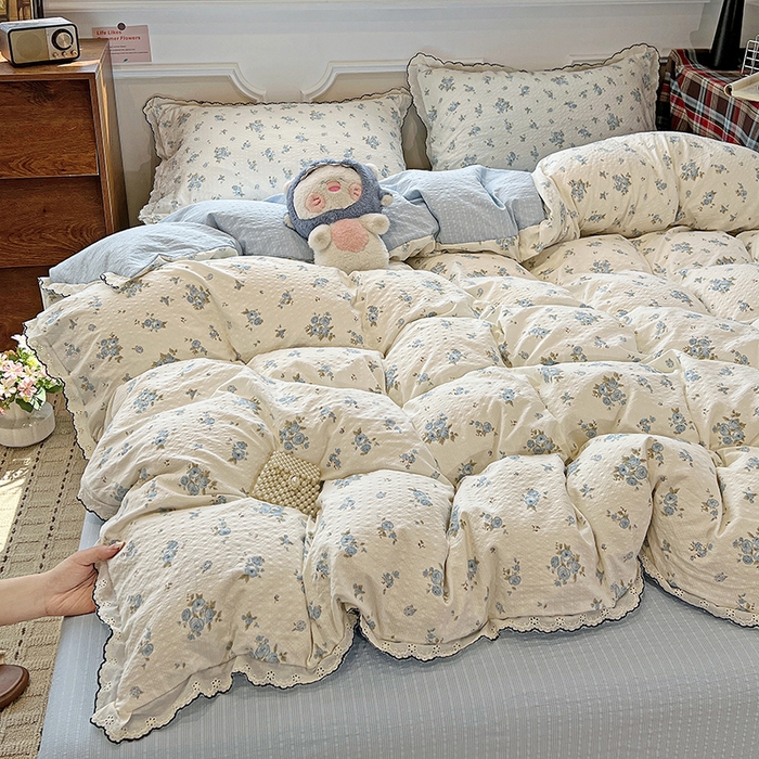 91家纺网 家纺一手货源 找家纺 梦莱斯 2026新款印花夏被四件套 一帘幽梦