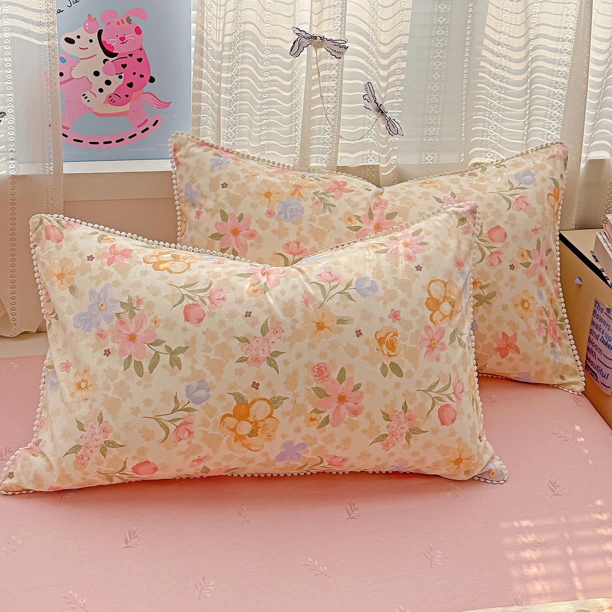 91家纺网 家纺一手货源 找家纺 优被业 2026新款全棉韩式小球球款大豆夏被，夏被四件套，空调被（加微信送买家秀） 浅樱故事