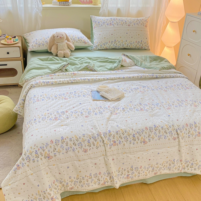 91家纺网 家纺一手货源 找家纺 爱屋及屋 2026新款泡芙棉夏被夏凉被空调被四件套 春至