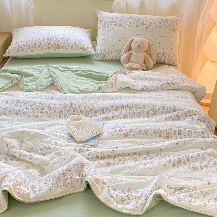 91家纺网 家纺一手货源 找家纺 爱屋及屋 2026新款泡芙棉夏被夏凉被空调被四件套 春至