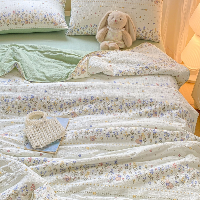 91家纺网 家纺一手货源 找家纺 爱屋及屋 2026新款泡芙棉夏被夏凉被空调被四件套 春至