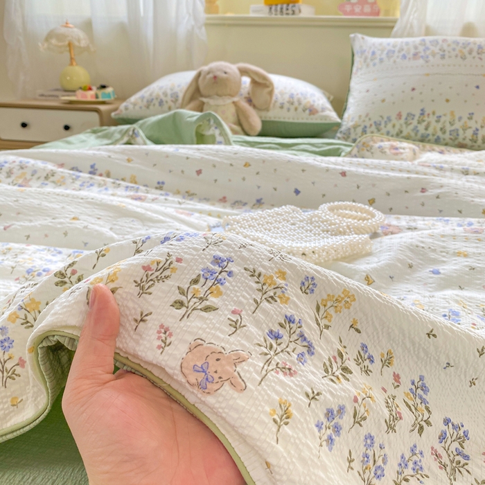 91家纺网 家纺一手货源 找家纺 爱屋及屋 2026新款泡芙棉夏被夏凉被空调被四件套 春至