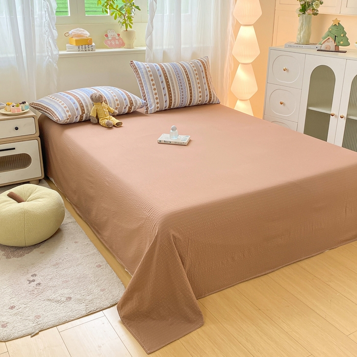 91家纺网 家纺一手货源 找家纺 爱屋及屋 2026新款泡芙棉夏被夏凉被空调被四件套 奶棕小鹿