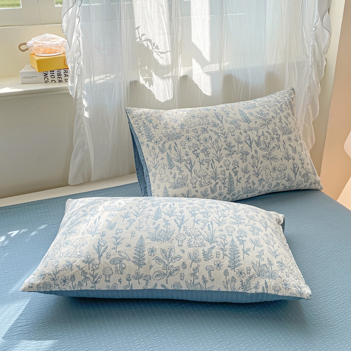 91家纺网 家纺一手货源 找家纺 爱屋及屋 2026新款泡芙棉夏被夏凉被空调被四件套 浅沫