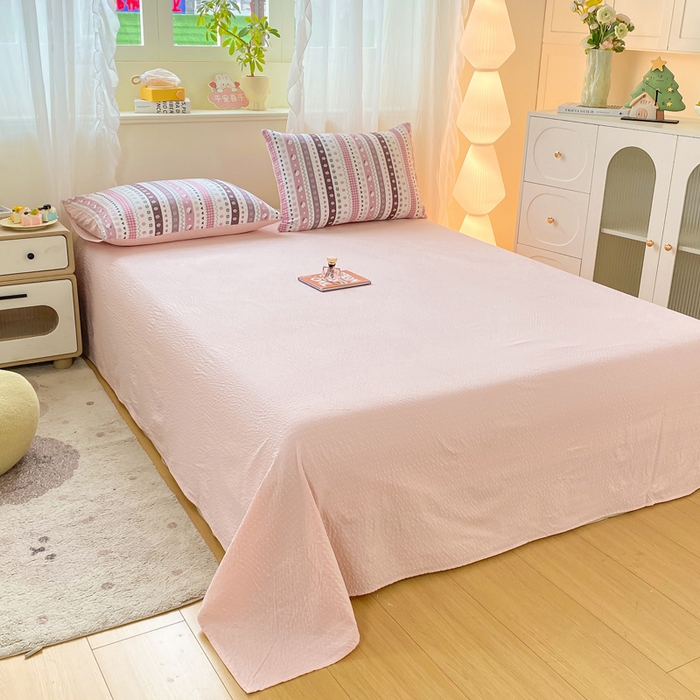 91家纺网 家纺一手货源 找家纺 爱屋及屋 2026新款泡芙棉夏被夏凉被空调被四件套 甜心KT猫