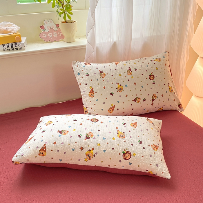 91家纺网 家纺一手货源 找家纺 爱屋及屋 2026新款泡芙棉夏被夏凉被空调被四件套 喜庆小福星