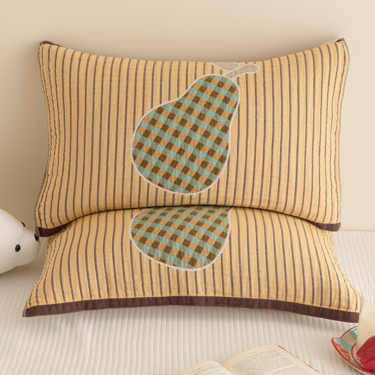 91家纺网 家纺一手货源 找家纺 （总）乐家毛巾被（工厂自产自销） 2026新款四层色织全棉提花纱布软萌枕巾