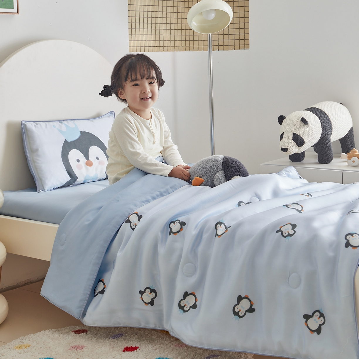 91家纺网 家纺一手货源 找家纺 （总）荷马之梦 2026新款A类60s兰精天丝原创手绘卡通大豆纤维儿童夏被