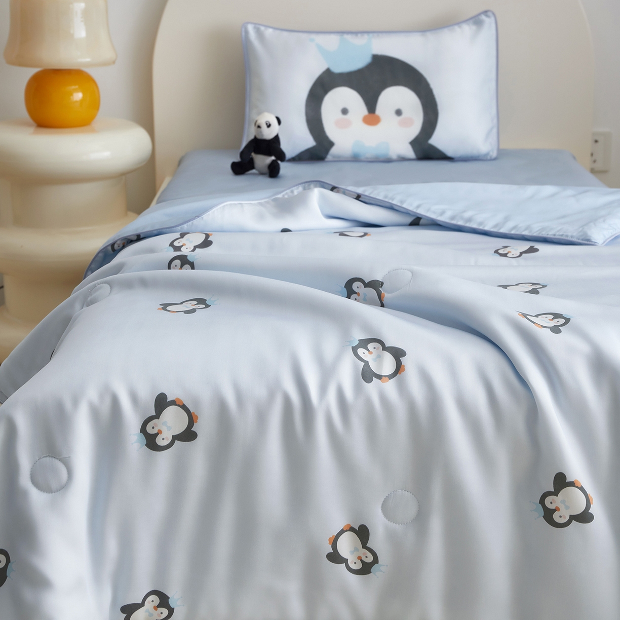 91家纺网 家纺一手货源 找家纺 （总）荷马之梦 2026新款A类60s兰精天丝原创手绘卡通大豆纤维儿童夏被