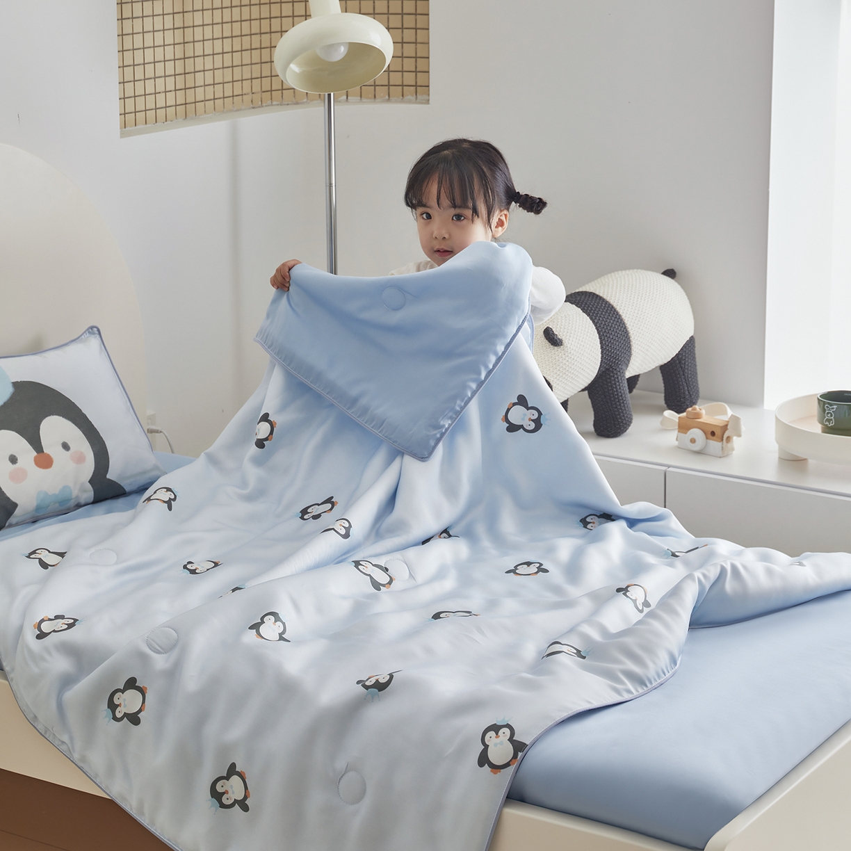 91家纺网 家纺一手货源 找家纺 （总）荷马之梦 2026新款A类60s兰精天丝原创手绘卡通大豆纤维儿童夏被