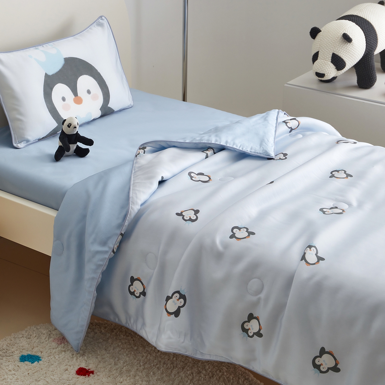 91家纺网 家纺一手货源 找家纺 （总）荷马之梦 2026新款A类60s兰精天丝原创手绘卡通大豆纤维儿童夏被