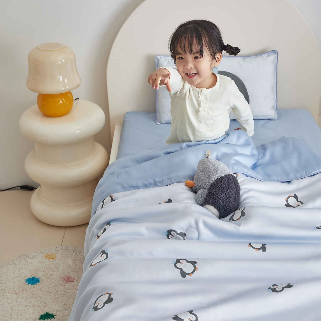 91家纺网 家纺一手货源 找家纺 （总）荷马之梦 2026新款A类60s兰精天丝原创手绘卡通大豆纤维儿童夏被