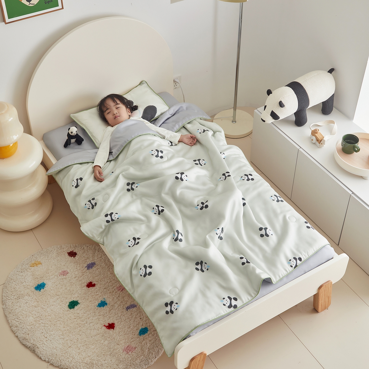 91家纺网 家纺一手货源 找家纺 （总）荷马之梦 2026新款A类60s兰精天丝原创手绘卡通大豆纤维儿童夏被