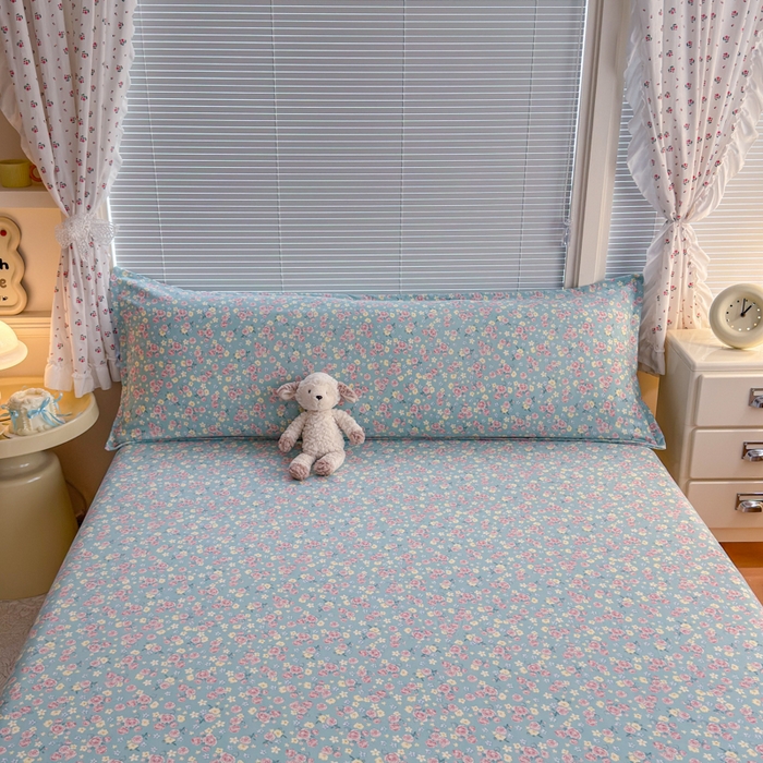 91家纺网 家纺一手货源 找家纺 爱多多家居 2026新款水洗古棉枕套长枕套单枕套 枕套单件 薄荷玫瑰