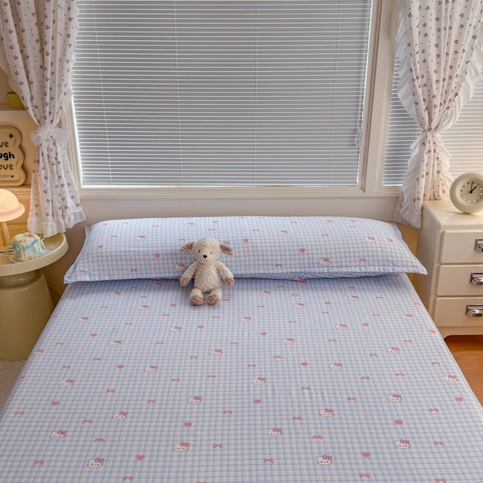 91家纺网 家纺一手货源 找家纺 爱多多家居 2026新款水洗古棉枕套长枕套单枕套 枕套单件 云格粉结