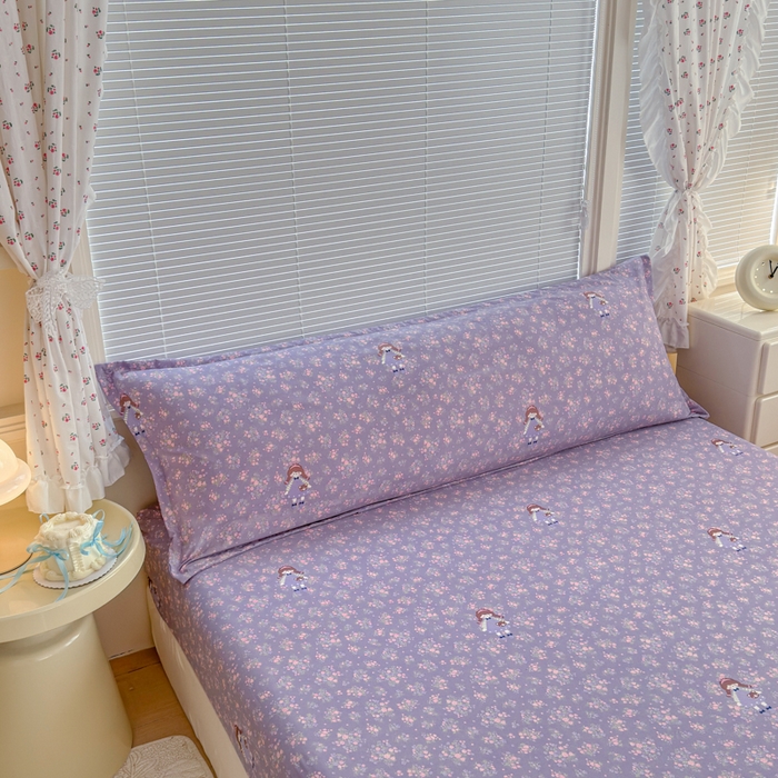 91家纺网 家纺一手货源 找家纺 爱多多家居 2026新款水洗古棉枕套长枕套单枕套 枕套单件 伊甸花梦