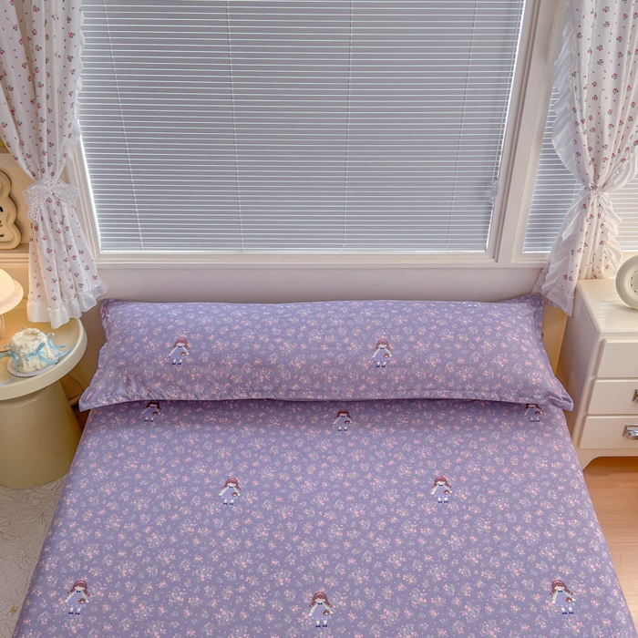 91家纺网 家纺一手货源 找家纺 爱多多家居 2026新款水洗古棉枕套长枕套单枕套 枕套单件 伊甸花梦