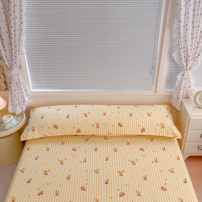 91家纺网 家纺一手货源 找家纺 爱多多家居 2026新款水洗古棉枕套长枕套单枕套 枕套单件 星星人