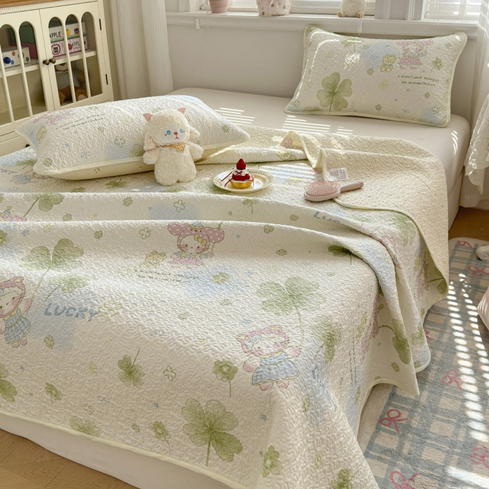 （总）绵庭家纺 2026新款全棉印花夹棉床盖三件套