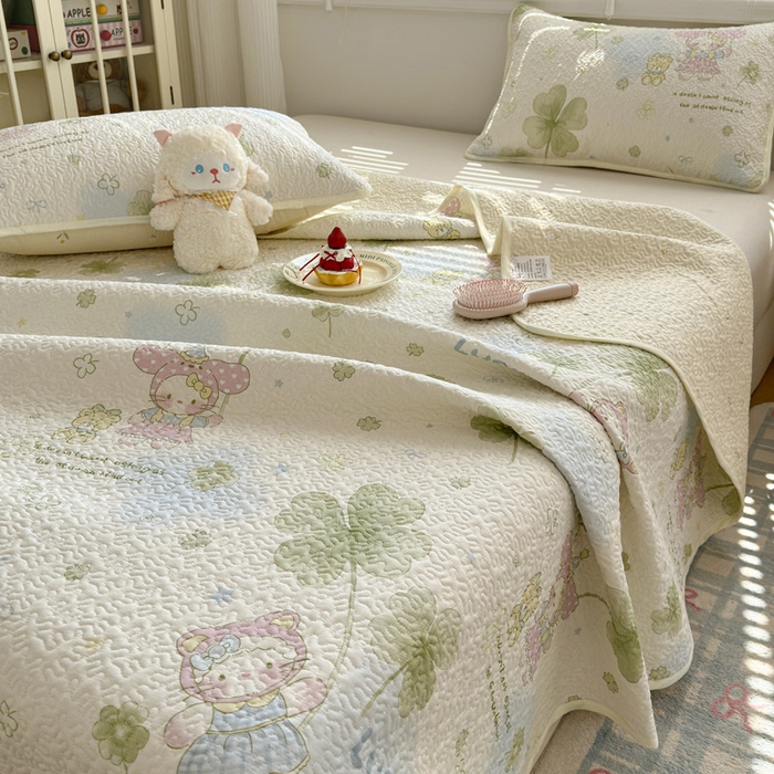 91家纺网 家纺一手货源 找家纺 （总）绵庭家纺 2026新款全棉印花夹棉床盖三件套