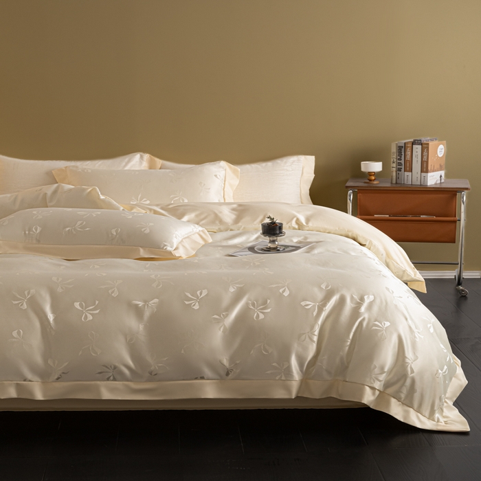 91家纺网 家纺一手货源 找家纺 （总）爱彼家纺 2026新款高端轻奢亲肤冰丝提花四件套新升级款-提花冰丝系列一