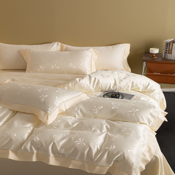 91家纺网 家纺一手货源 找家纺 （总）爱彼家纺 2026新款高端轻奢亲肤冰丝提花四件套新升级款-提花冰丝系列一