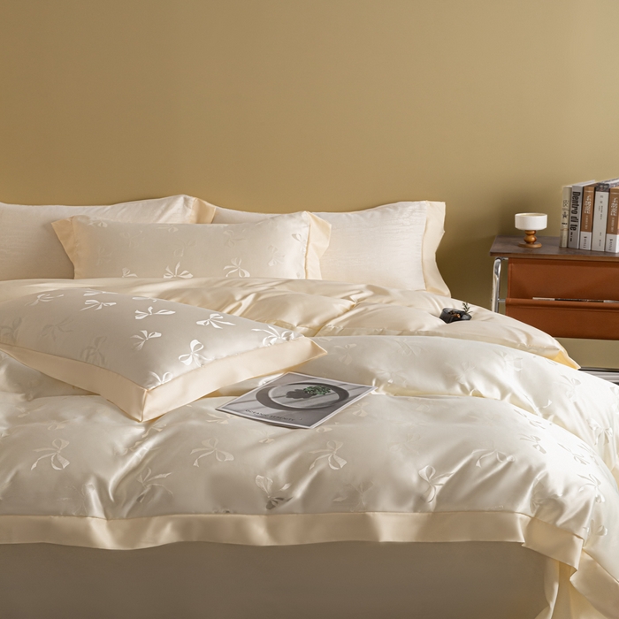 91家纺网 家纺一手货源 找家纺 （总）爱彼家纺 2026新款高端轻奢亲肤冰丝提花四件套新升级款-提花冰丝系列一