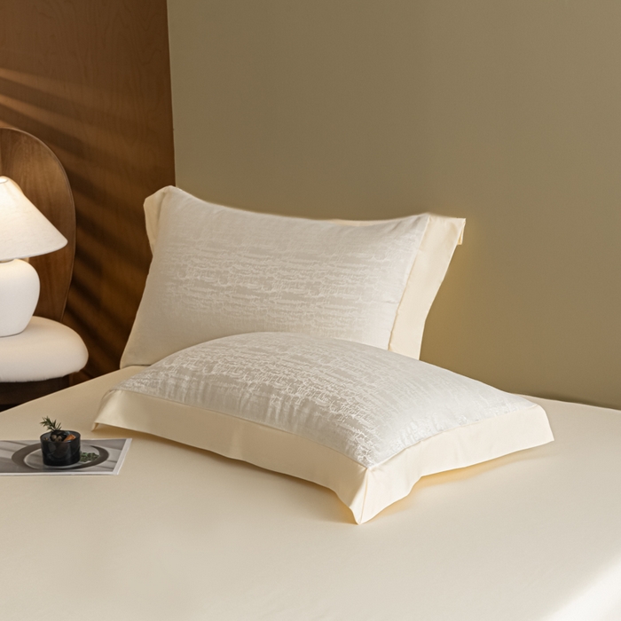 91家纺网 家纺一手货源 找家纺 爱彼家纺 2026新款高端轻奢亲肤冰丝提花四件套新升级款-提花冰丝系列一 流光（奶白）