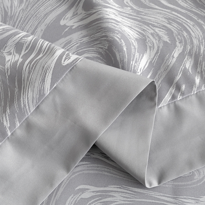 91家纺网 家纺一手货源 找家纺 爱彼家纺 2026新款高端轻奢亲肤冰丝提花四件套新升级款-提花冰丝系列一 星空（浅灰）