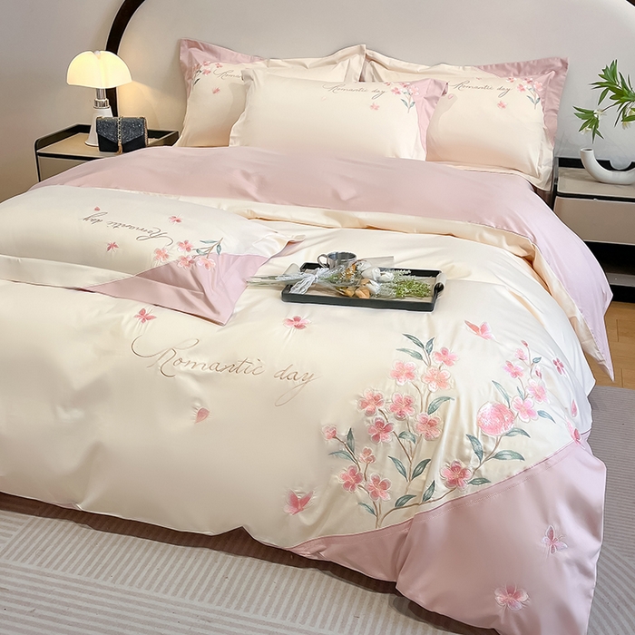 91家纺网 家纺一手货源 找家纺 （总）欣宜家纺 2026年新款纯棉全棉长绒棉刺绣绣花四件套