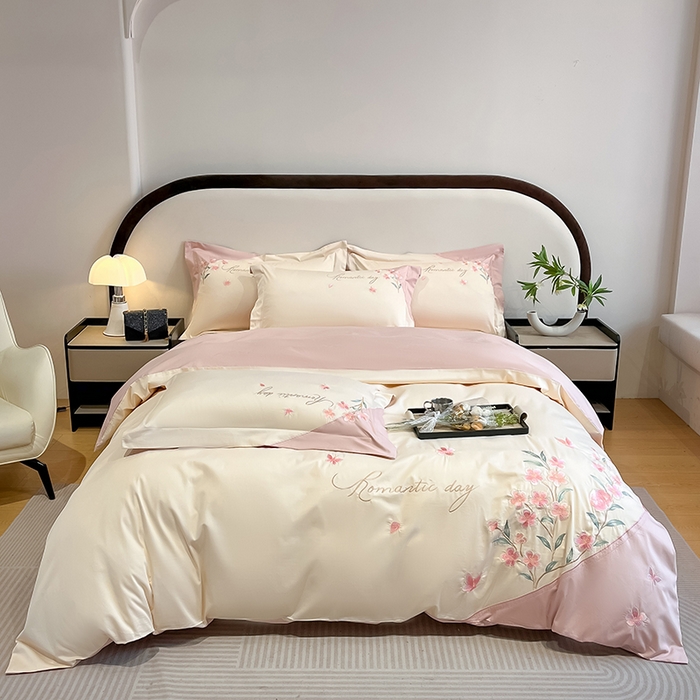 91家纺网 家纺一手货源 找家纺 （总）欣宜家纺 2026年新款纯棉全棉长绒棉刺绣绣花四件套