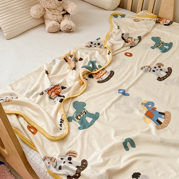 91家纺网 家纺一手货源 找家纺 嗨生活 2026新款婴儿裸睡级凉感幼儿园夏被儿童夏被夏凉被空调被直播微商电商好货推荐产品 缤纷小马