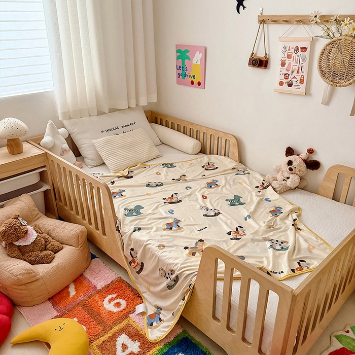 91家纺网 家纺一手货源 找家纺 嗨生活 2026新款婴儿裸睡级凉感幼儿园夏被儿童夏被夏凉被空调被直播微商电商好货推荐产品 缤纷小马