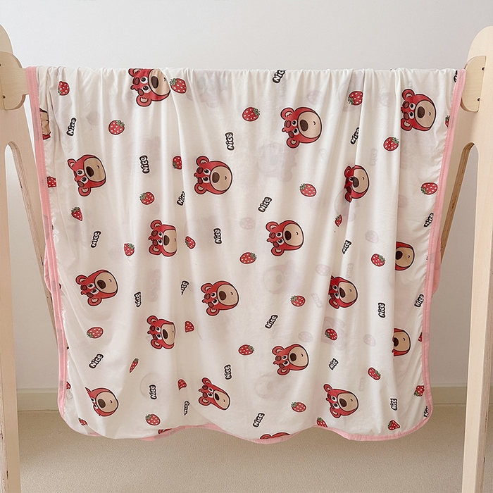 91家纺网 家纺一手货源 找家纺 嗨生活 2026新款婴儿裸睡级凉感幼儿园夏被儿童夏被夏凉被空调被直播微商电商好货推荐产品 草莓熊