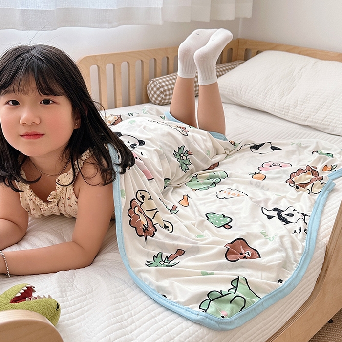 91家纺网 家纺一手货源 找家纺 嗨生活 2026新款婴儿裸睡级凉感幼儿园夏被儿童夏被夏凉被空调被直播微商电商好货推荐产品 动物集