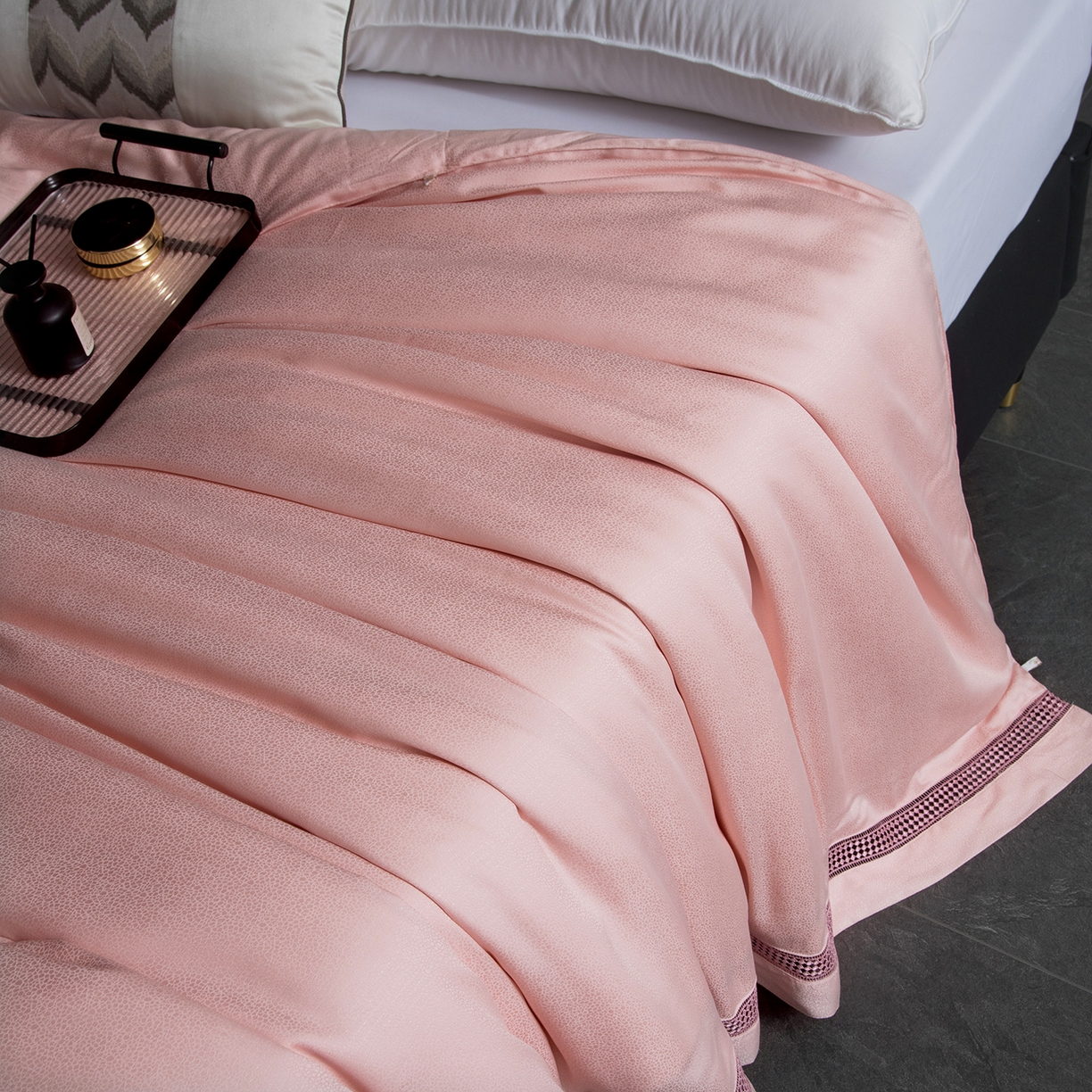 91家纺网 家纺一手货源 找家纺 鑫田 2026高档蚕丝被100%桑蚕丝柞蚕丝莱赛尔天丝大提花蚕丝被夏凉被空调被夏被春秋被子被芯礼品被 梦幻-粉玉