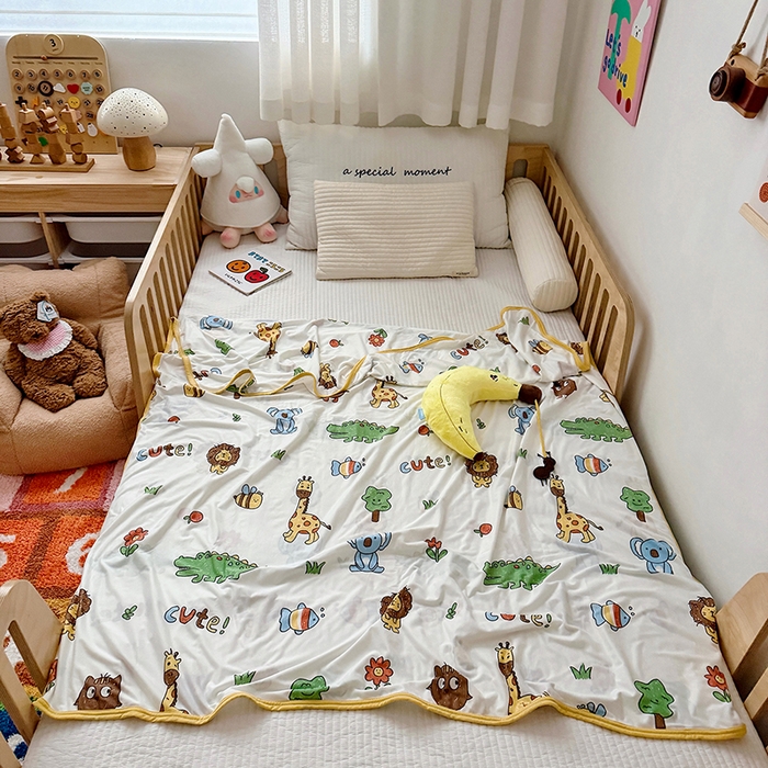 91家纺网 家纺一手货源 找家纺 嗨生活 2026新款婴儿裸睡级凉感幼儿园夏被儿童夏被夏凉被空调被直播微商电商好货推荐产品 动物森林