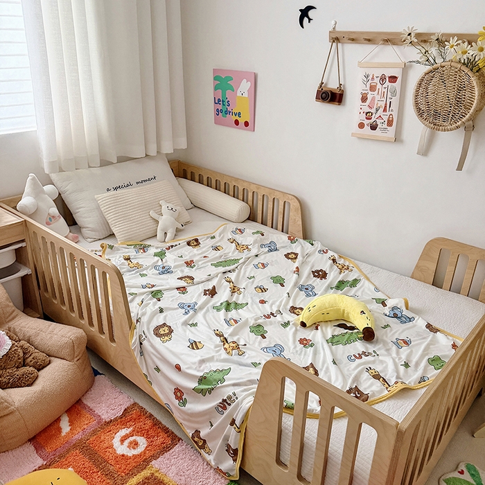 91家纺网 家纺一手货源 找家纺 嗨生活 2026新款婴儿裸睡级凉感幼儿园夏被儿童夏被夏凉被空调被直播微商电商好货推荐产品 动物森林